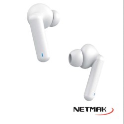 Auriculares Bluetooth Netmak Air 5 Pro Blancos